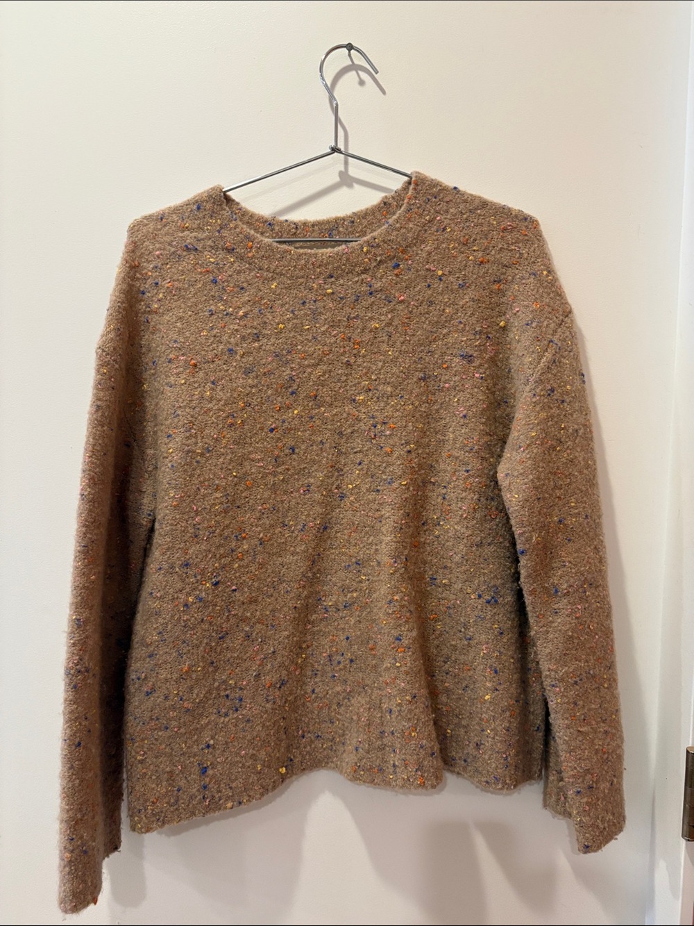 Everlane Tan/Brown Speckled Crewneck Sweater